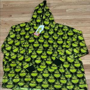 Green Grinch Patterned Hoodie